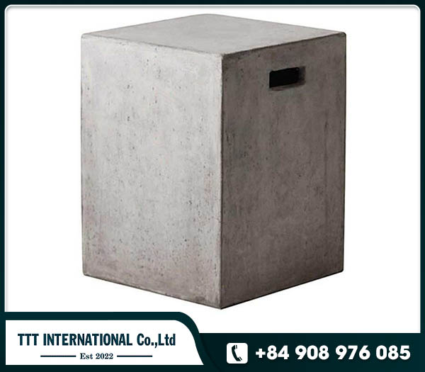 Square GRC concrete stool